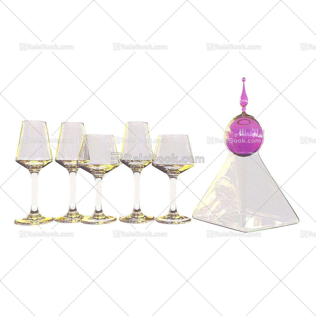 Wine glass wine container 3d model