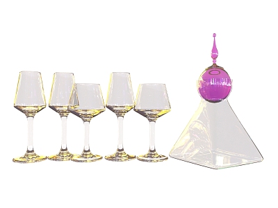 Wine glass wine container 3d model