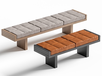 Modern Bench Sofa Bench Bed End Stool Sofa Stool 3d model