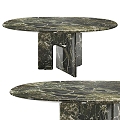 Minotti dining table dining table marble table 3d model