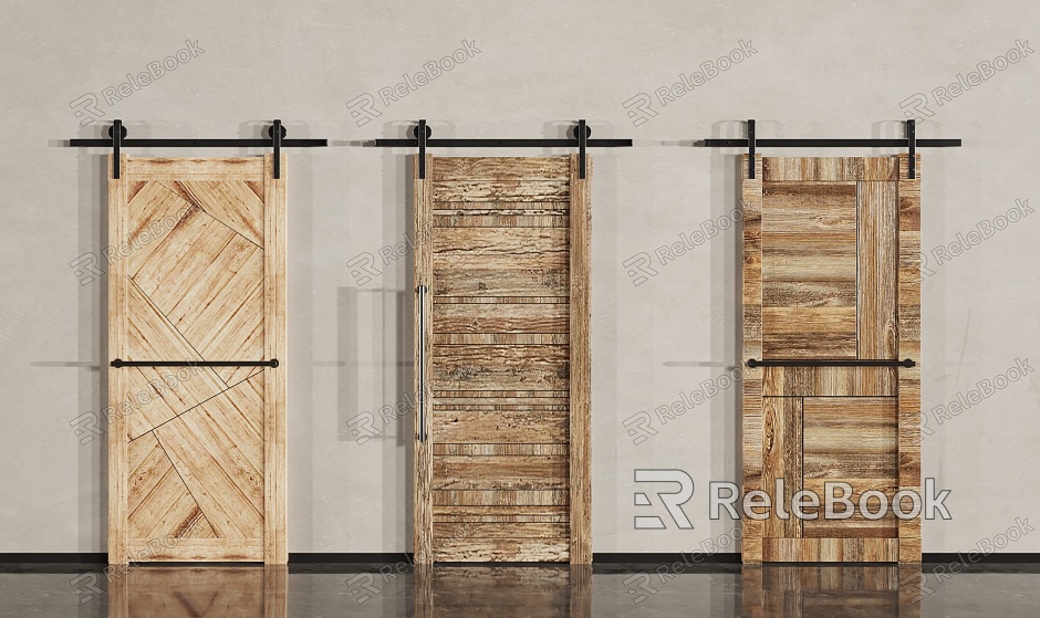 Barn Door Wooden Door Nature Barn Door sliding door model