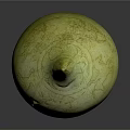 Gourd Shaped Yellowish Green Sculpture Carving With Intricate Decorative Patterns