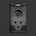 Portable Black Device Housing With Camera Lens Buttons Holes And Indicator Light