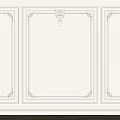 Elegant White Decorative Wall Paneling With Intricate Moldings And Classic Design