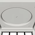 Modern Circular Ceiling Design With Starry Light Effect And Recessed Lights 3d model