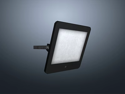 Wall Mounted Outdoor Floodlight With Black Frame And White Waterproof Panel 3d model
