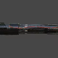 Futuristic Sci Fi Weapon With Metallic Body Blue Energy Core And Detailed Structure