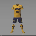 Yellow And Blue Soccer Uniform With Uno Dos And Number 18 Shorts Socks Boots
