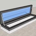 Residential Building With Glass Skylight Overlooking Green Grassland And Mountain Range