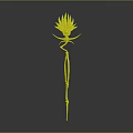 Ornate Tribal Ceremonial Weapon With Green Feather Decoration Ivory Staff And Golden Accents