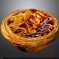 Golden Brown Egg Tart With Flaky Pastry Crust And Creamy Custard Filling