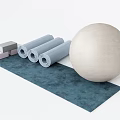 Essential Home Fitness Equipment Setup With Yoga Mats Ball And Blocks
