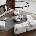 Sofa coffee table combination 3d model