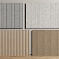 Wall Panel Grille Panel Wood veneer Decorative Panel Solid Board Wood Grille TV Background Wall 3d model