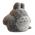 Fluffy Gray Totoro Plush Toy With Big Eyes Round Body And Small Paws