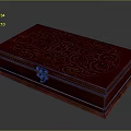 Red Decorative Wooden Box With Intricate Carved Floral Patterns For Home Storage
