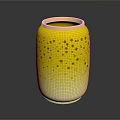 Elegant Gold and Black Beverage Container Adorned With Intricate Gold Patterns On Dark Background
