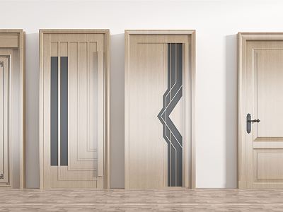 Modern swing door single door room door wooden door bedroom door model