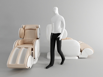 Modern Public Massage Chair Waiting Chair 3d model