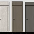 Modern Hinged Doors in Three Colors Light Wood Beige and Gray for Home Interior Design