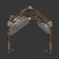 Handcrafted Wooden Arch Decorative Structure With Natural Design For Garden Decor
