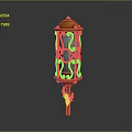 Vintage Light Fixture with Intricate Metal Carvings Ornate Dome Top and Decorative Base Stand