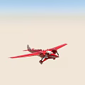 Red Model Airplane With Shark Mouth Design Propeller Wing And N733AL