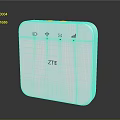ZTE White Wireless Router With Wi-Fi Signal And Network Indicators