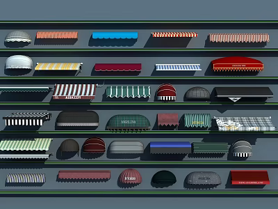 Modern awning 3d model