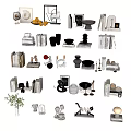 Modern Home Decorative Ornament Set With Books Vase Candle Holders And Figurines