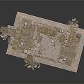 Ancient Architecture Ruins With Stone Walls Broken Columns And Remains