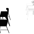 Modern Bar Stools With Black And White Sleek Design And Metal Frame