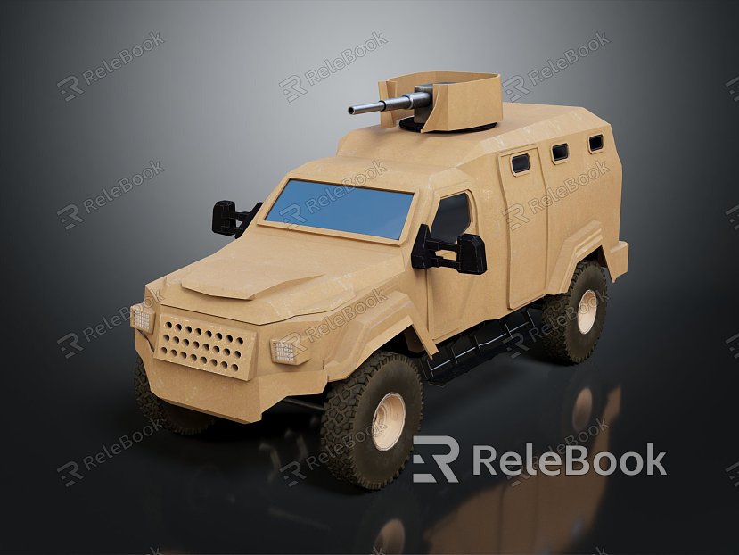 Modern Bulletproof Car Armed Car Armed Bulletproof Car Military Jeep model