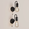 Modern minimalist industrial wind wall lamp 3d model