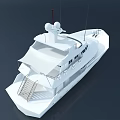 modern rail maglev train 3d model