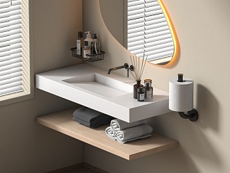 Washbasin Wall-mounted Washbasin 3d model