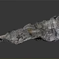 Detailed 3D Terrain Model With Irregular Surface Texture Colorful Patterns Cracks And Undulations