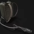 Backpack Style Weapon Featuring Cylindrical Tanks Connected Tubes And Metal Frame 3d model