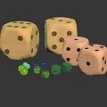Modern Dice Color 3d model