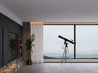 Astronomical Telescope Italian Space Ornaments Art Device 3d model