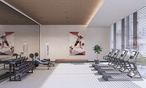 Modern Gym 3d model