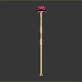 Pink Lotus Design Floor Standing Decorative Light With Elegant Metal Pole