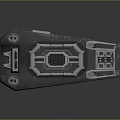 Futuristic Metallic Weapon Component With Hexagonal Panel Mechanical Bolts And Control Buttons 3d model