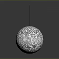 Silver Mirrored Disco Ball Hanging Decorative Furniture Piece With Reflective Surface