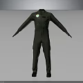 Green Military Style Jumpsuit with Multiple Embroidered Patches and Badges Design