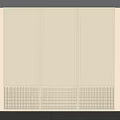 Modern Beige Wall Panel With Vertical Lines And Grid Design For Interior 3d model