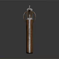 Vintage Revolver With Wooden Grip And Metal Body On Dark Background