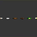 3D Characters With Various Poses And Colorful Outfits On Gray Surface