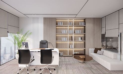 modern office leadership office 3d model