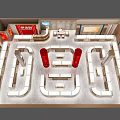 Elegant Jewelry Store With Golden Facade Display Windows And Luxury Counters Design